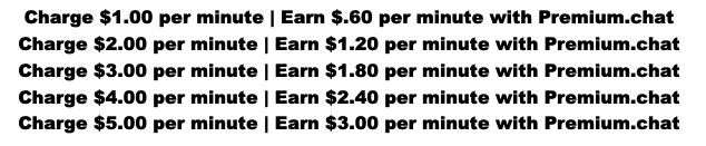 Premium.chat earnings

