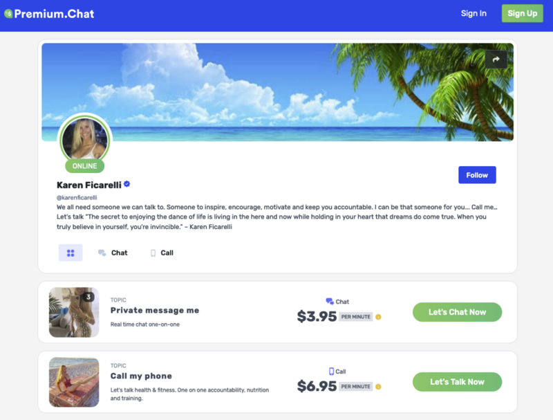 Range of niches using paid chat